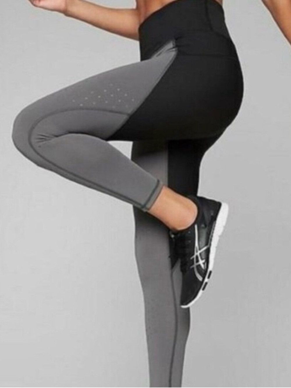 Athleta Stealth TruCool 7/8 Tight in Black and Gray